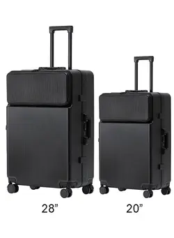 چمدان و ساک مسافرتی چمدان تک Set of 2 Premium Expandable Aluminum Frame ABS & PC Suitcase With USB Charging Port 28 Inch And 20 Inch 