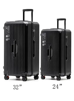 چمدان و ساک مسافرتی چمدان تک Set of 2 Premium Expandable Aluminum Frame ABS & PC Suitcase With USB charging port and C type and 5 wheel,24/32 Inch 