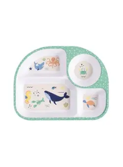 ظروف و لوازم سرو غذا ست ظروف غذاخوری Ladelle Kids Divided Tray Ocean 