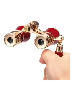 دوربین فیلم‌برداری و عکاسی تلسکوپ و میکروسکوپ Retro Metal Body Portable Theater Binoculars with Soft Pouch and Cleaning Cloth 