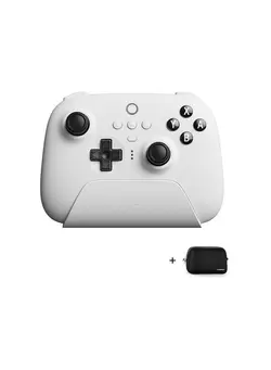 لوازم جانبی سایر 8Bitdo Ultimate Bluetooth Switch Pro Controller with Charging Dock, Wireless Gamepad with Hall Effect Sensor Joystick for Switch/Windows,Remote Motion Control/Vibration/Turbo with Carry Bag - White 