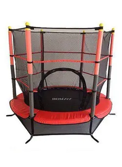 بازی‌های فضای باز و تجهیزات پارک ترامپولین Trampoline With Safety Net 