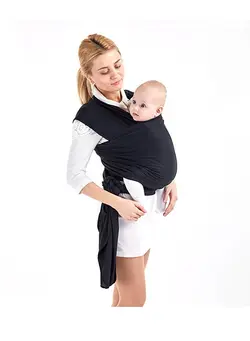 لوازم حمل آغوش Baby Perfect Style Wrap Classic Carrier, Original Stretchy Infant Sling-Black 