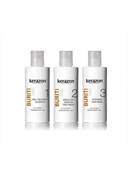 مراقبت پوست سر صاف‌کننده مو Brazilian Keratin Treatment Complex Blowout KERAZON kit 2oz/60ml - Tratamiento de Keratina Queratina Brasileña para Alisar Importada 