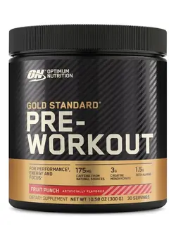 مکمل‌های ورزشی قبل از تمرین Gold Standard Pre-Workout Fruit Punch 300G 30 Servings