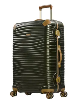 چمدان و ساک مسافرتی چمدان تک Hard Case Travel Bags Makrolon Polycarbonate Gold Jetstream Aluminum Frame Luggage Zipper Less Suitcase Extra Corner Protection Double Tsa Lock E9R1 Checked Luggage 28 inch Dark Olive 