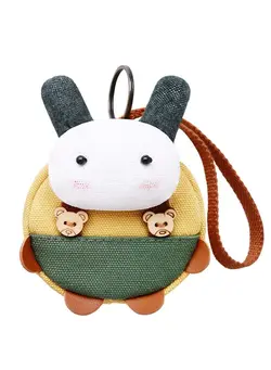 تغذیه و نگهداری کودک پستانک Rabbit Canvas Zipper Pacifier Pocket Pack Gift for New Mom 