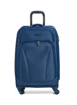 چمدان و ساک مسافرتی چمدان تک Softside Small Check in Luggage Trolley Royal Blue 