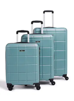 چمدان و ساک مسافرتی ست چمدان New Legion Hardside 3 Piece Luggage Trolley Set Dark Green 