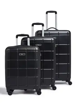 چمدان و ساک مسافرتی ست چمدان New Legion Hardside 3 Piece Luggage Trolley Set Black 