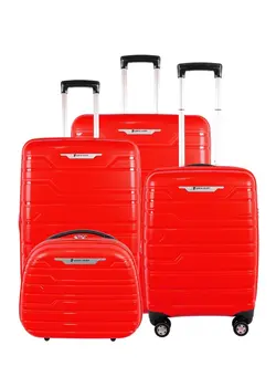 چمدان و ساک مسافرتی ست چمدان Pierre Cardin Hard Suitcase Trolley Set Of 4 Red Large29