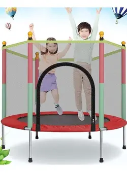 بازی‌های فضای باز و تجهیزات پارک ترامپولین Indoor Trampoline, Kids Adult Bouncer, Baby Jumper, Children Bouncers With Guardrail Fitness, Thick Spring, Anti-Skid Shock Absorption 