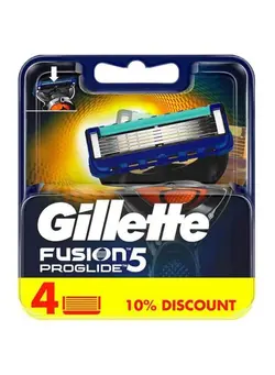مردانه تیغ و ماشین اصلاح بدن 4-Piece Fusion5 Proglide Razor Blades Silver 