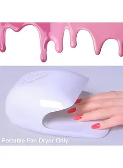 ناخن سایر Nail Fan Dryer For Regular Nail Polish Portable Nail Dryer Nail Art Polish Machine Quick Dry Nail Polish Gel Nail Dryer Blower For Fingernail Toenail Portable Fans Battery Operated 