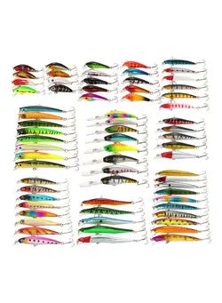 ماهیگیری طعمه و قلاب 68-Piece Mixed Fishing Lure Set 