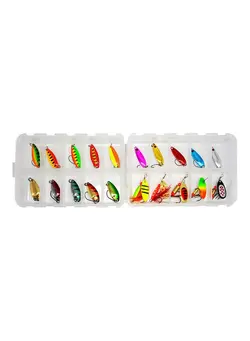 ماهیگیری طعمه و قلاب 20-Piece Fishing Sequin Hard Lure Set A03 