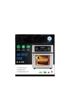 سرخ‌کن سرخ‌کن بدون روغن 12L Air Fryer Oven 1850W Silver/Black 
