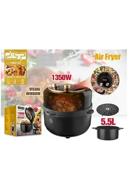 DSP Electric Air Fryer with Visual Window 1350W 5.5L Black 