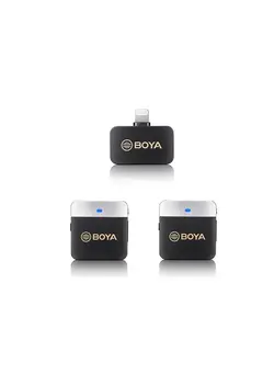 میکروفون سایر Boya BY-M1V6  2.4GHz Dual-Channel Wireless Microphone System for IOS devices, iphone, ipad etc 