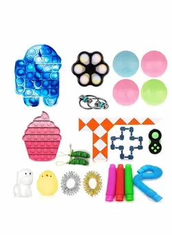 گجت، فیجت و سرگرمی پاپ ایت 21-Piece Push Pop Bubble Sensory Fidget Toy Set 