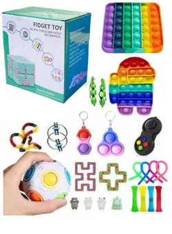 گجت، فیجت و سرگرمی پاپ ایت 24-Piece Push Pop Bubble Sensory Fidget Toys Set 