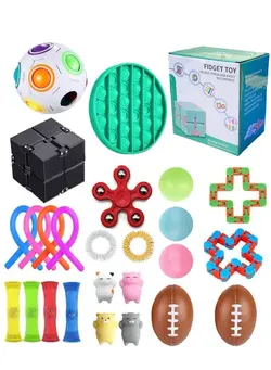 گجت، فیجت و سرگرمی پاپ ایت 25-Piece Push Pop Bubble Sensory Fidget Toys Set 