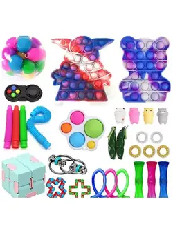 گجت، فیجت و سرگرمی پاپ ایت 30-Piece Push Pop Bubble Sensory Fidget Toy Set 