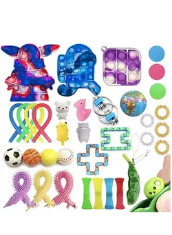 گجت، فیجت و سرگرمی پاپ ایت 35-Piece Push Pop Bubble Sensory Fidget Toy Box Set 
