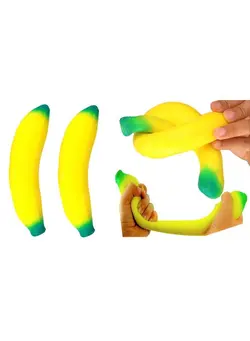 گجت، فیجت و سرگرمی اسپینر Stretchy Banana Squishy Toys (2 Units) Anxiety Stress Relief Toys ; Sensory Toys For Autistic Children Kids And Fidget Stress Toys For Adults. Great Party Favor Supply. Plus 1 Ball. 33402P 