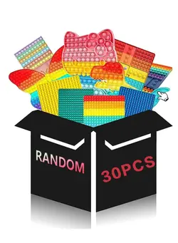 گجت، فیجت و سرگرمی پاپ ایت Rainbow Push Pop Bubble Fidget Sensory Toy 30 Pack 