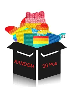 گجت، فیجت و سرگرمی پاپ ایت Random Push Pop Bubble Fidget Sensory Toy Special Needs Anxiety Stress Reliever for Kids 30 Piece 