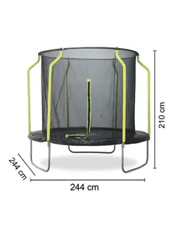 بازی‌های فضای باز و تجهیزات پارک ترامپولین Safety Padding Springsafe Trampoline For Kids 8feet 