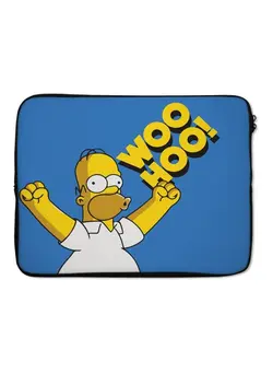 کیف، کوله‌پشتی و چتر کیف و کوله لپ تاپ Woo Hoo Homer Simpson Printed Protective Sleeve For 13-Inch Laptop Blue/White/Yellow 