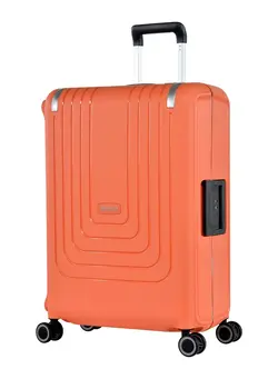 چمدان و ساک مسافرتی چمدان تک Vertica Hard Case Travel Bag Luggage Trolley Polypropylene Lightweight Suitcase 4 Quiet Double Spinner Wheels With Tsa Lock B0006 Orange 