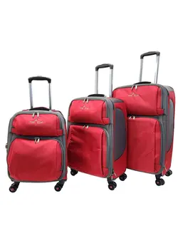 چمدان و ساک مسافرتی ست چمدان Luggage Set Soft Side - Lightweight Expandable Suitcase set of 3 - Trolley Bag for Travel with 4 Double Wheels & TSA Lock (20/24/28 Inches) 