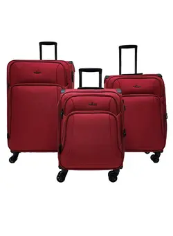 چمدان و ساک مسافرتی ست چمدان Lightweight Soft Shell Luggage Set of 3 Expandable Suitcase - Trolley Bags for Travel with 4 Double Wheels & TSA Lock 