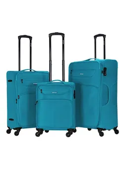 چمدان و ساک مسافرتی ست چمدان Set of 3 Light Weight Polyester Jacqard Trolley Luggage With Number Lock 20,24,28 Inches 