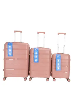 چمدان و ساک مسافرتی ست چمدان Trolley Luggage 3 Pieces Set PP Hard Side Bag 360 Degree Spinner Wheels Trolley Luggage Set with TSA Lock 
