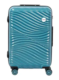 چمدان و ساک مسافرتی چمدان تک Biggdesign Lightweight Moods Up Carry On Luggage with Spinner Wheel and Lock System Steel Blue 24-Inch 
