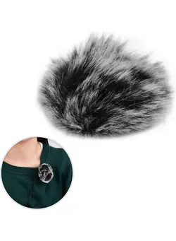 نورپردازی و استودیو سایر Clip-On Lavalier Microphone Windscreen Furry Windshield Mic Muff White 