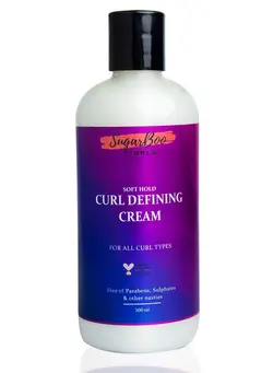 مراقبت پوست سر صاف‌کننده مو SugarBoo Curls Soft Hold Curl Defining Cream (10.5 Ounce) for Dry, Frizzy, Wavy, Curly Hair Vegan and CG Friendly No Parabens, Sulphates and Other Nasties Leaves Curls Soft 