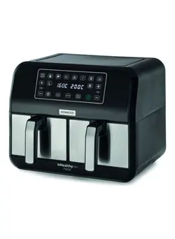 سرخ‌کن سرخ‌کن بدون روغن Digital Twin Air Fryer Xxxl 4L+4L 1.7Kg+1.7Kg With Dualzone Technology & Dual Fryin G  220V Supply Voltage And 50Hz 8 L 1700 W HFM75.000MB Black/Silver 