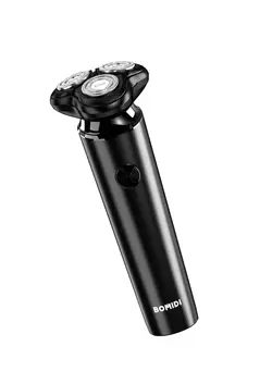 مردانه ماشین اصلاح Electric Shaver Triple Floating Blades Wet & Dry Low Noise Shaver Waterproof Facial Beard Trimmer Black 