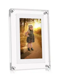 لوازم جانبی فیلم‌برداری و عکاسی سایر 7 Inch Acrylic Digital Picture Frame, Motion Video Frame with Latest Transparent Design, Digital Photo Frame with Built-in 1GB Memory and 1000 mAh Battery 