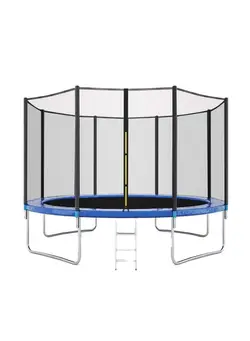 بازی‌های فضای باز و تجهیزات پارک ترامپولین Outdoor Round 10ft Trampoline With Ladder And Enclosure 305X305X246cm 