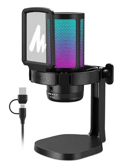 میکروفون سایر MAONO DM20 GamerWave Condenser USB Gaming RGB Microphone BLACK 