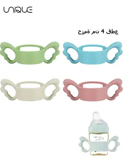 تغذیه و نگهداری کودک پستانک Baby Bottle Handles, Silicone Wide-Neck Handle for NUK/ Avent/ Dr Browns/ Hegen Bottle and Other Dia 6-7cm Wide-Neck Baby Bottle, for Baby Gripping (4 Pack) 