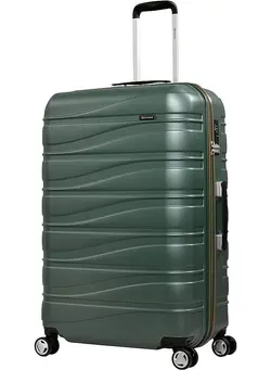 چمدان و ساک مسافرتی چمدان تک Makrolon Polycarbonate Lightweight Glamorous Hard Case Luggage with 4 Quiet 360° Double Spinner Wheels and TSA Approved Lock KJ95 (Checked Luggage 28-Inch, Mallard Green) 