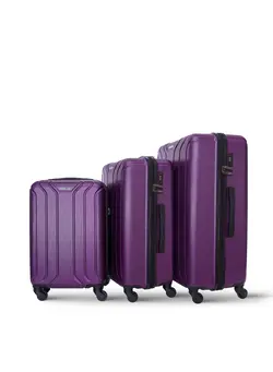 چمدان و ساک مسافرتی ست چمدان 3-Piece Hard Side ABS Luggage Trolley Set 20/24/28 Inch 