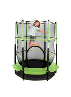 بازی‌های فضای باز و تجهیزات پارک ترامپولین 5.5ft Child Trampolines For Kids With Enclosures Round Trampoline Outdoor With Safety Net 140x140x160cm 